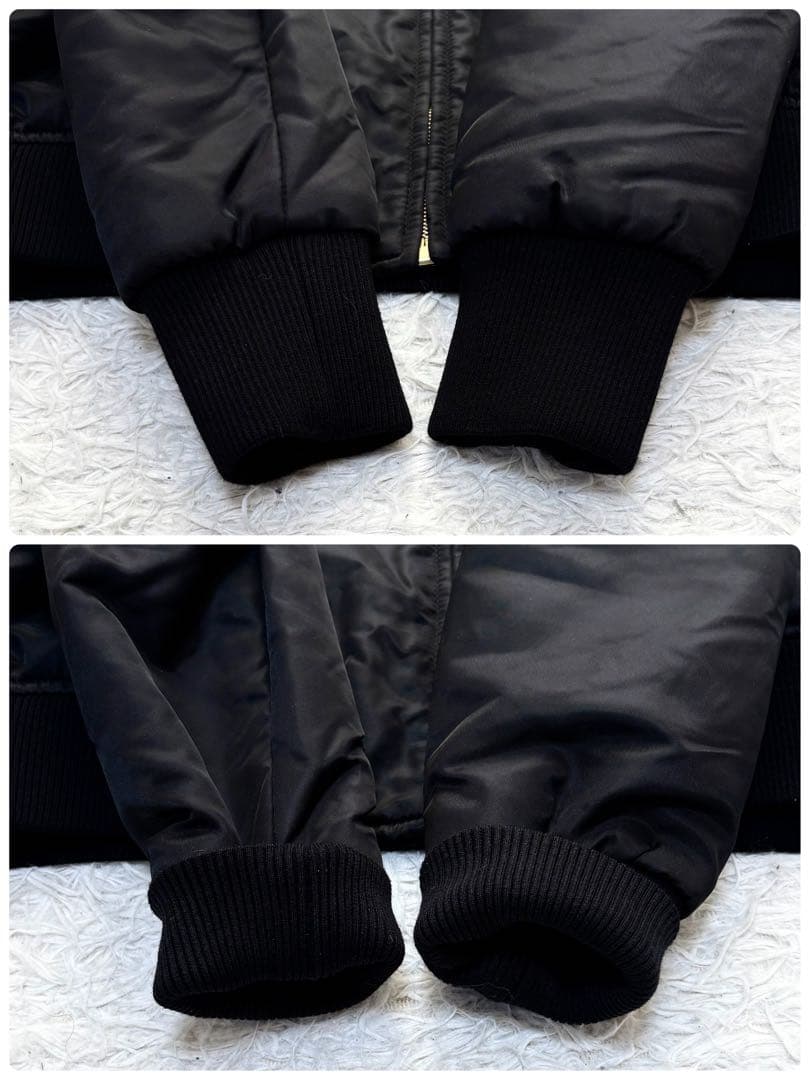 【新品同様】 VERCACE 中綿 ブルゾン メデューサ ブラック MA-1