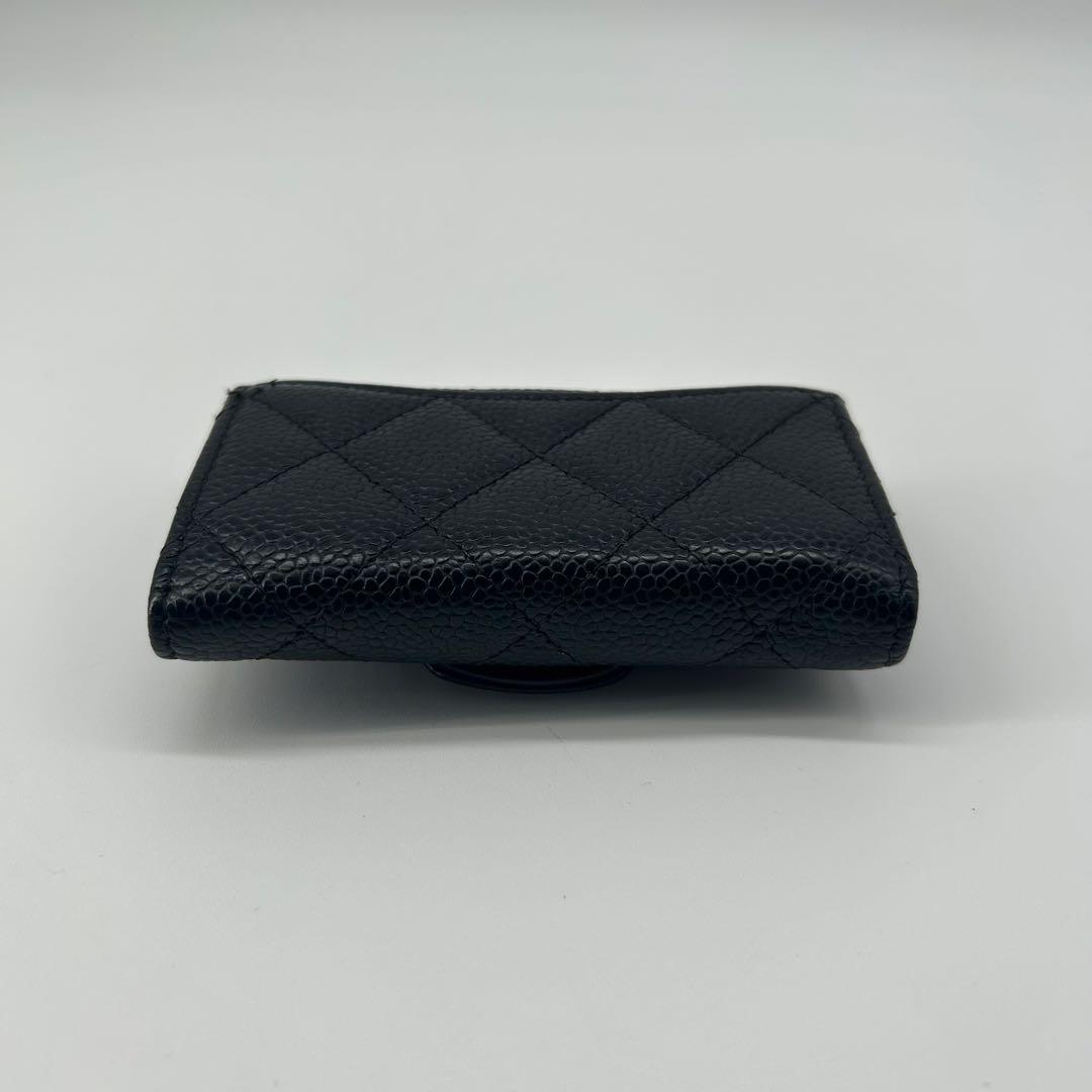 シャネル ココマーク 金具 キャビアスキン マトラッセ 6連キーケース レザー