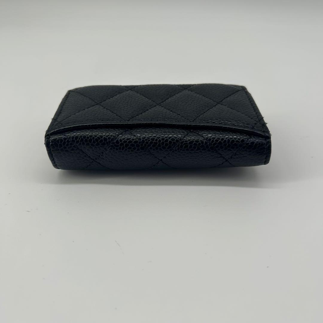 シャネル ココマーク 金具 キャビアスキン マトラッセ 6連キーケース レザー