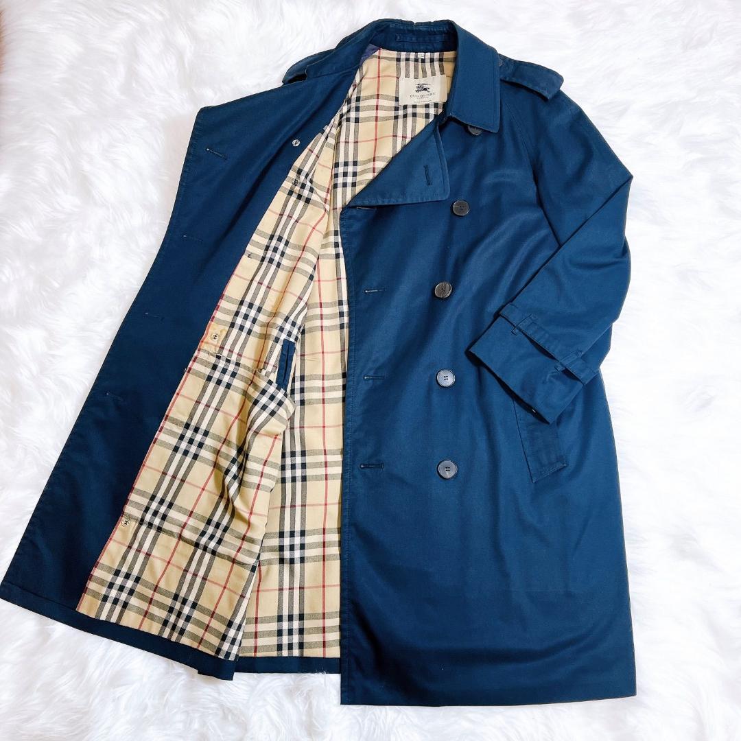 BURBERRY ロンドン ノバチェック トレンチコート NV クリーニング済み