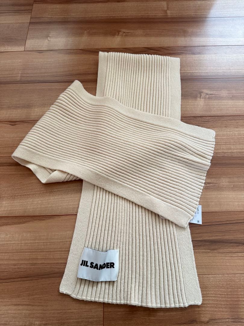 JIL SANDER アイボリー マフラー