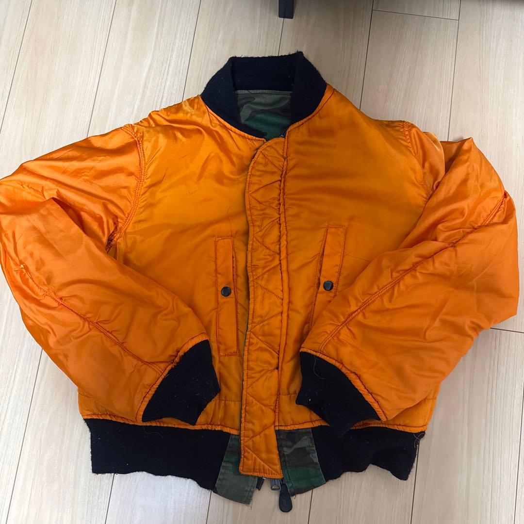 USA製【80s】ALPHAコットン フライトジャケット アメリカ軍　MA-1