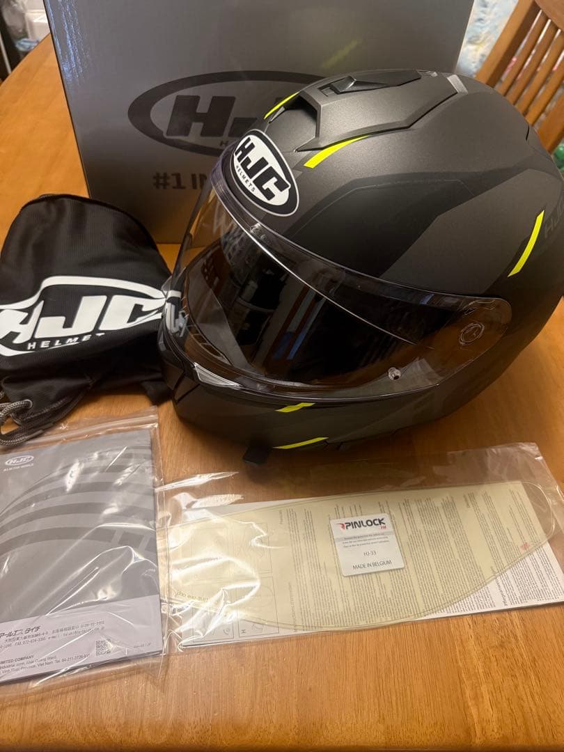 HJC i90フルフェイスヘルメット ブラック/イエロー　HJH222/XL