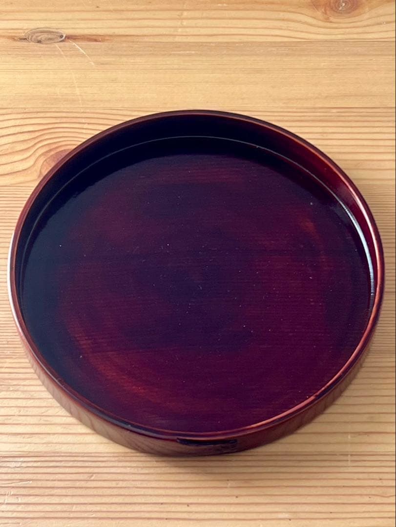 柴田慶信商店　秋田杉　曲げわっぱ　シバキ塗り　　蓋付き 七つ鉢　特注　鱗綴じ