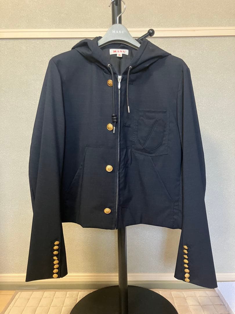 MASU zip-up blazer ネイビー　25SS