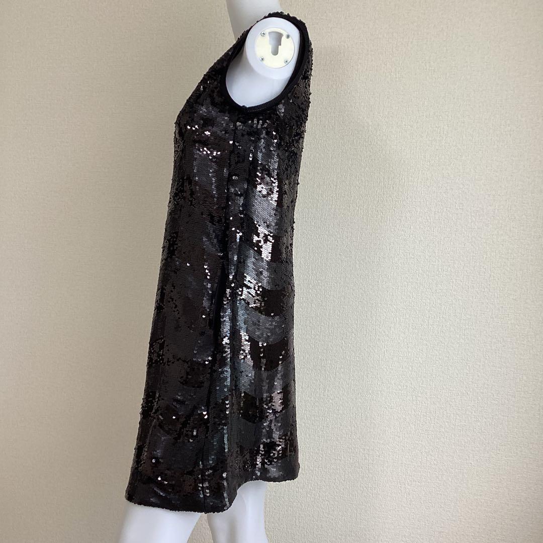 ARMANI　スパンコール　ミニ　ワンピース　ドレス　黒　パーティー　キャバ