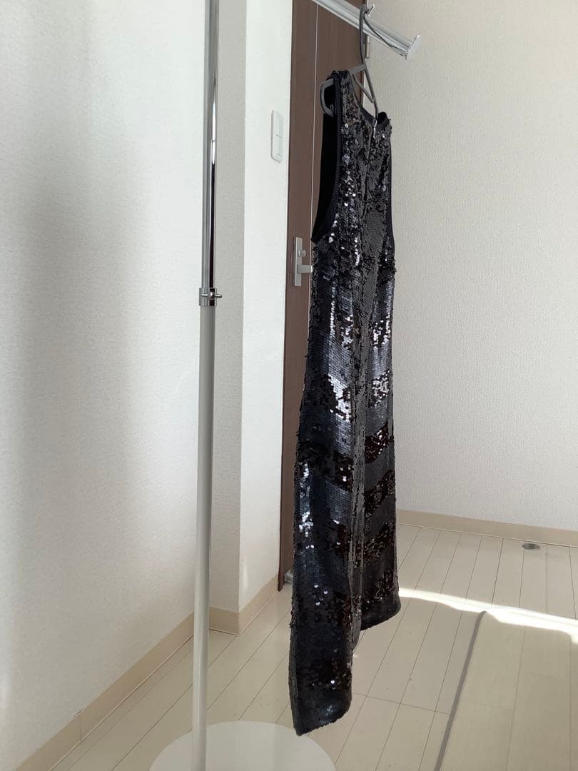 ARMANI　スパンコール　ミニ　ワンピース　ドレス　黒　パーティー　キャバ