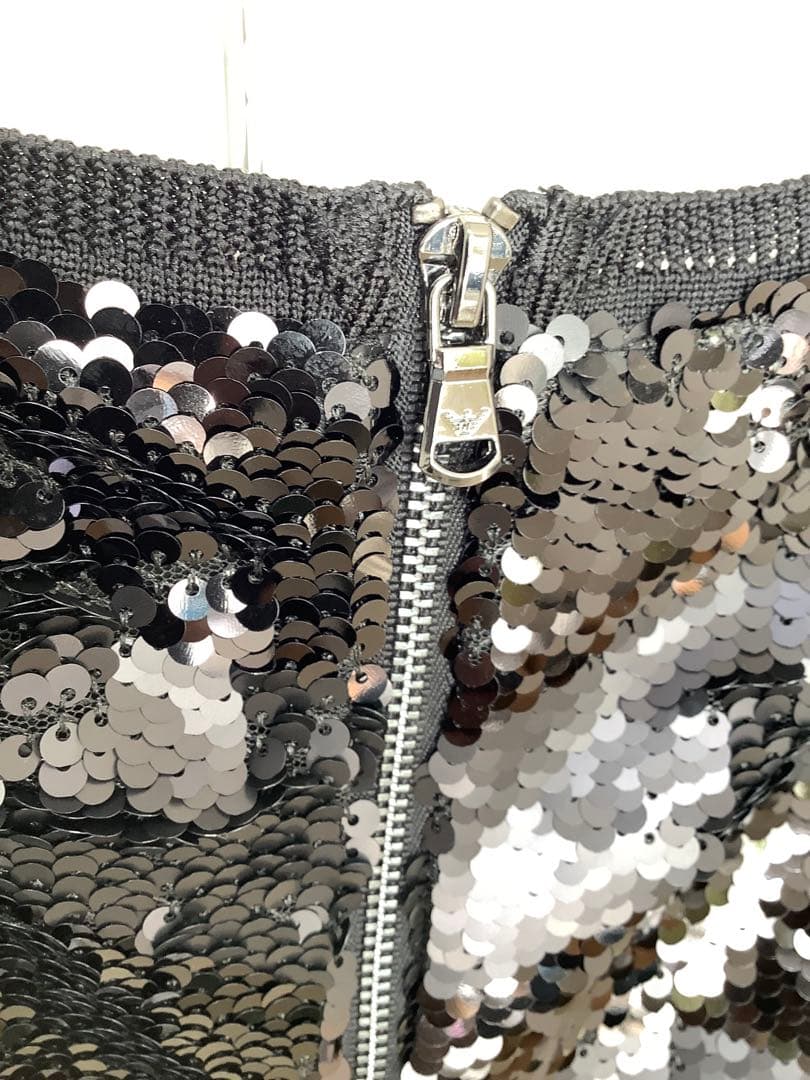 ARMANI　スパンコール　ミニ　ワンピース　ドレス　黒　パーティー　キャバ