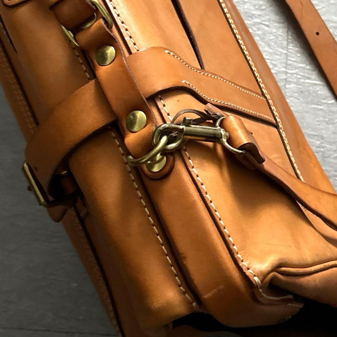 HERZヘルツ口枠2wayレザーボストンバッグ がま口本革ダレス