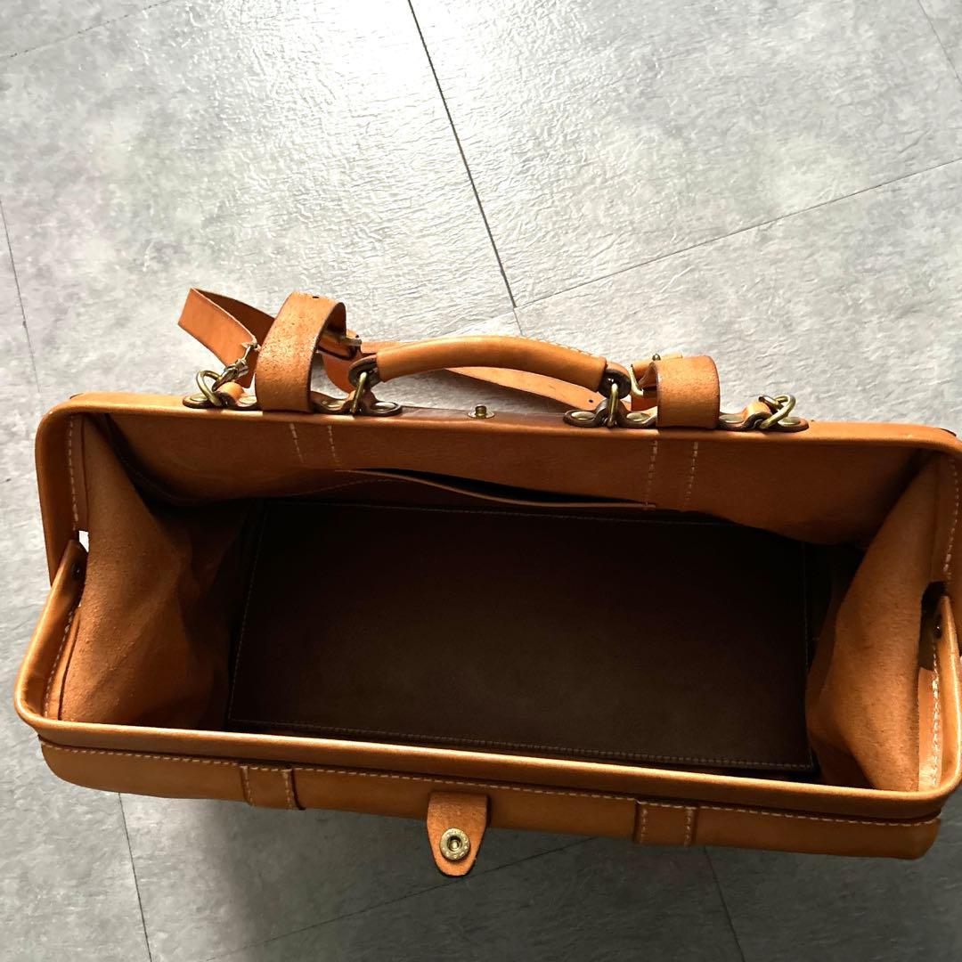 HERZヘルツ口枠2wayレザーボストンバッグ がま口本革ダレス