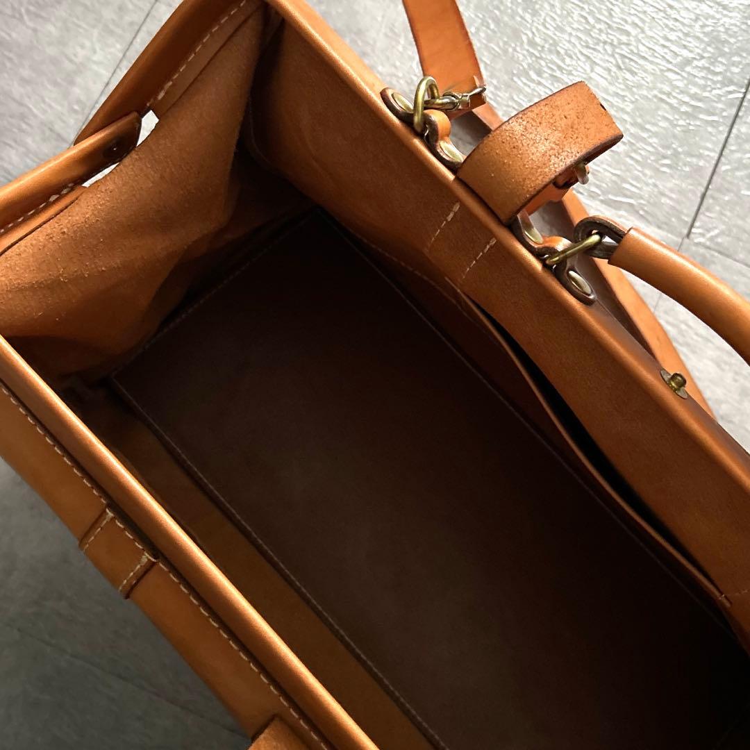 HERZヘルツ口枠2wayレザーボストンバッグ がま口本革ダレス