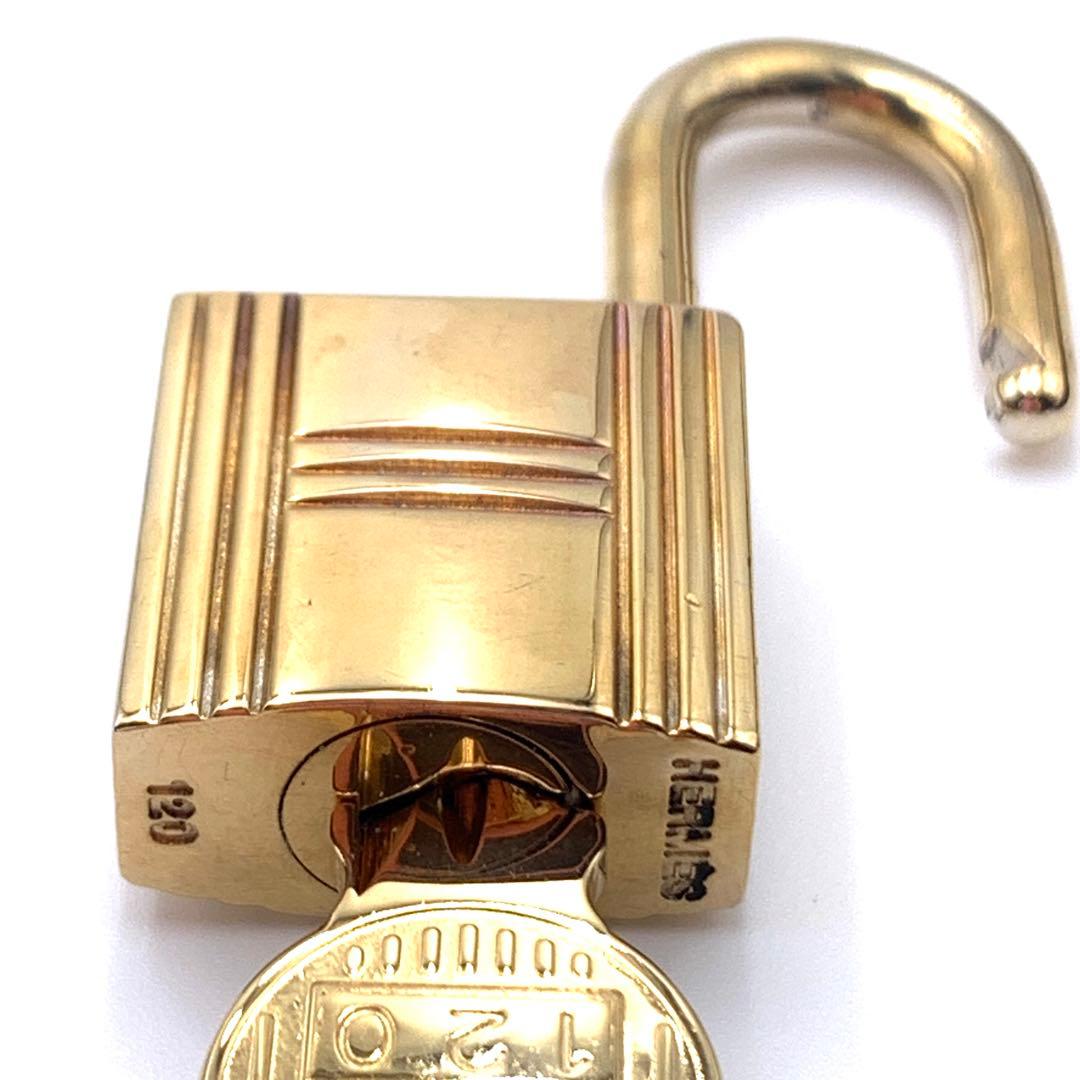 HERMES エルメス カデナ 120番 ゴールド 24Kメッキ 鍵付き 南京錠