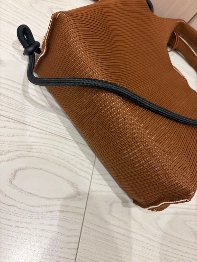 ＜hALON＞ストライプ ニット トートバッグM