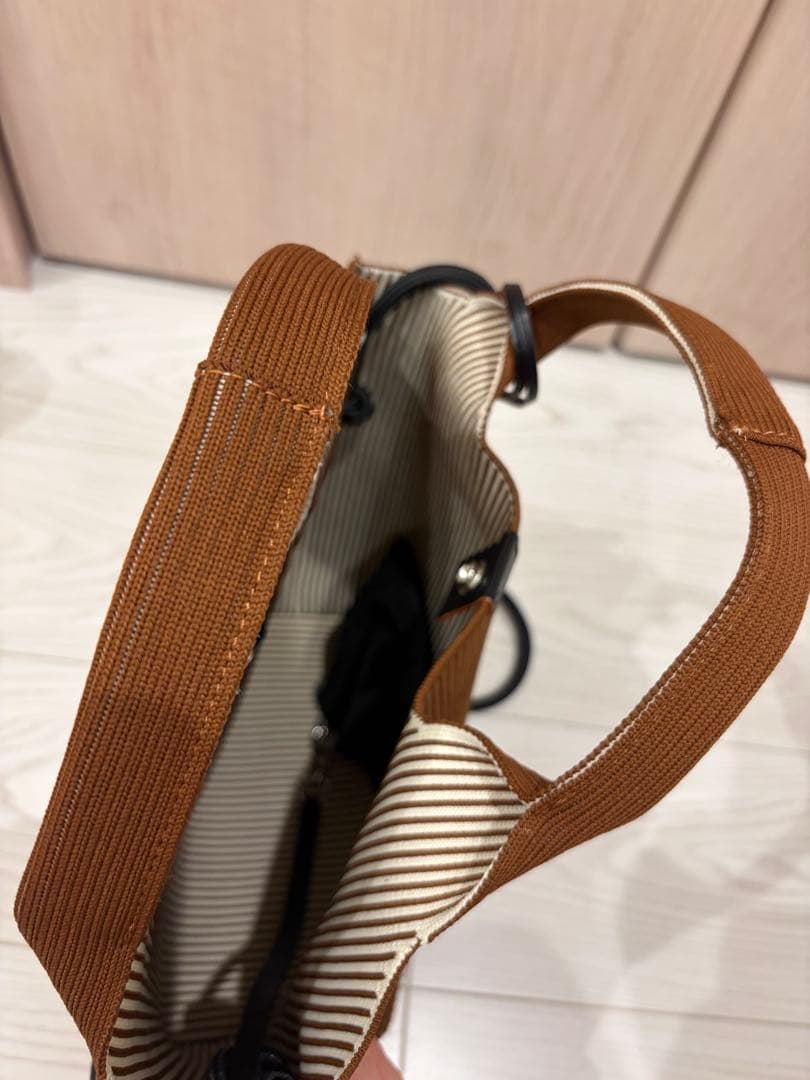 ＜hALON＞ストライプ ニット トートバッグM