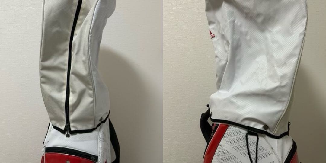 ADIDAS キャディバッグ ホワイト/レッド