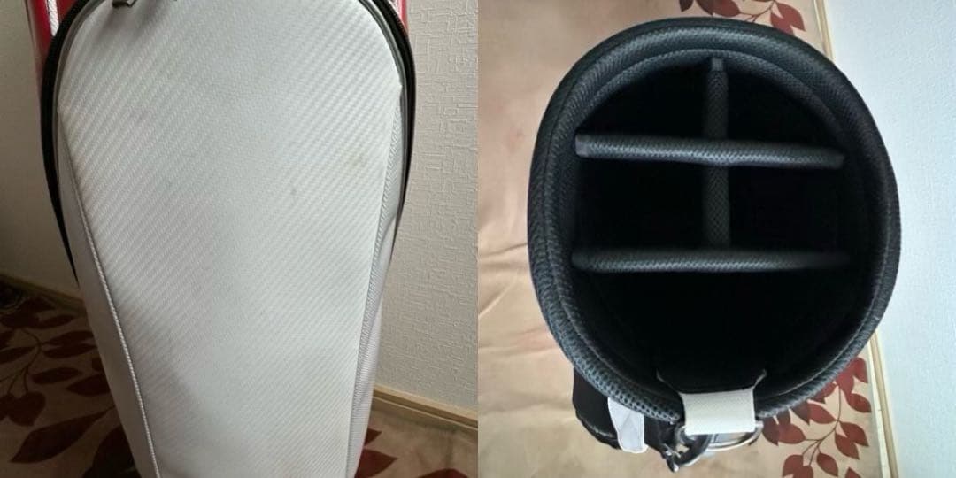 ADIDAS キャディバッグ ホワイト/レッド