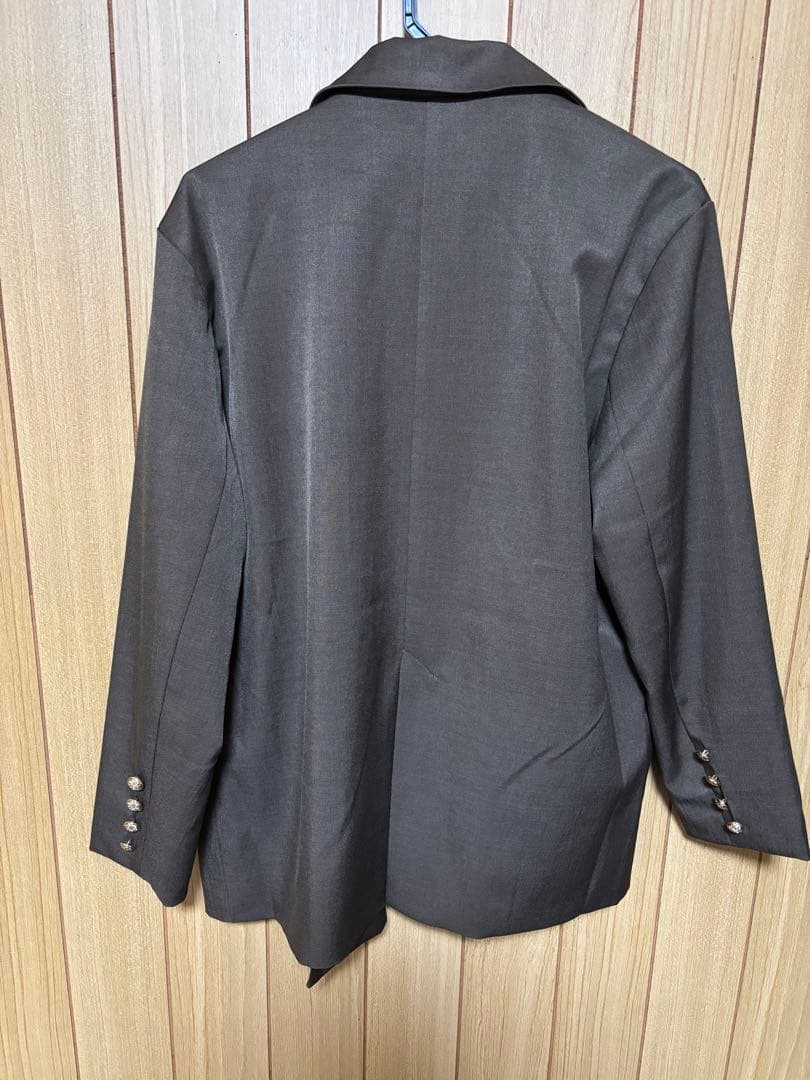 Lumierリュミエ　ブラウン テーラードジャケット ダブルボタン