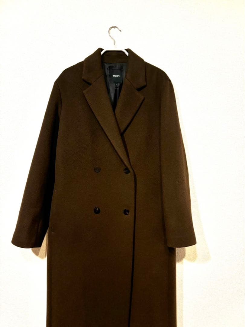 『美品』 Theory ウール ロング ダブル チェスターコート