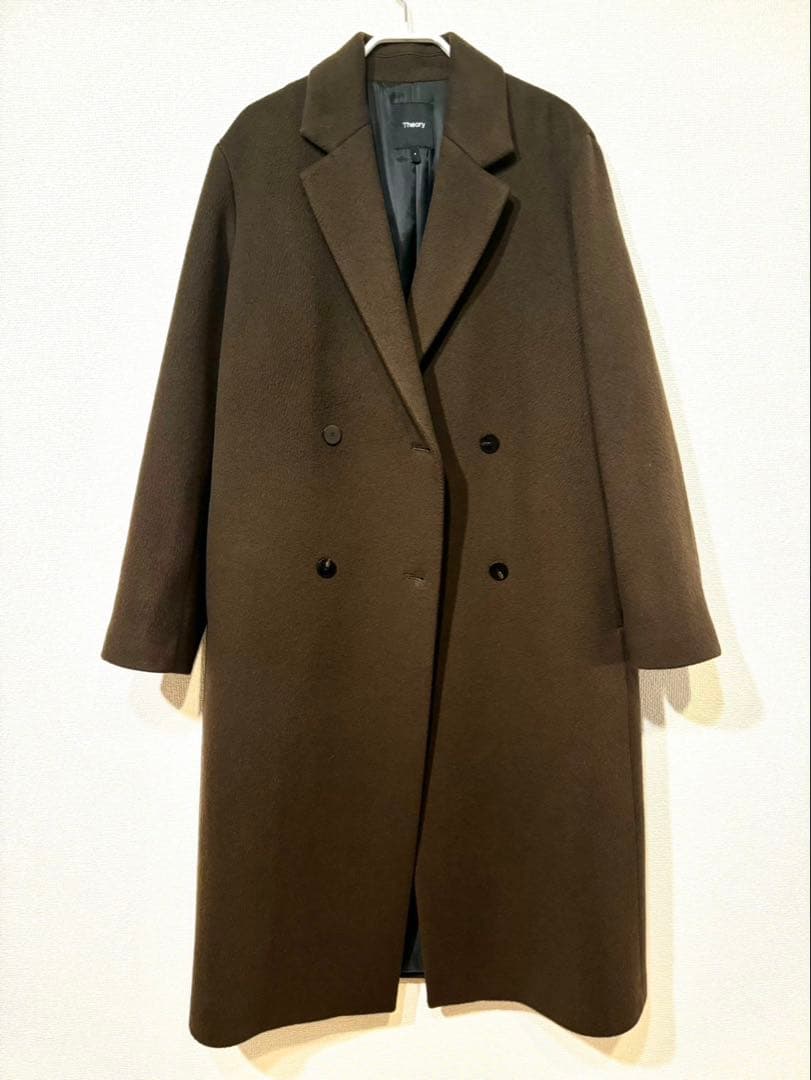 『美品』 Theory ウール ロング ダブル チェスターコート