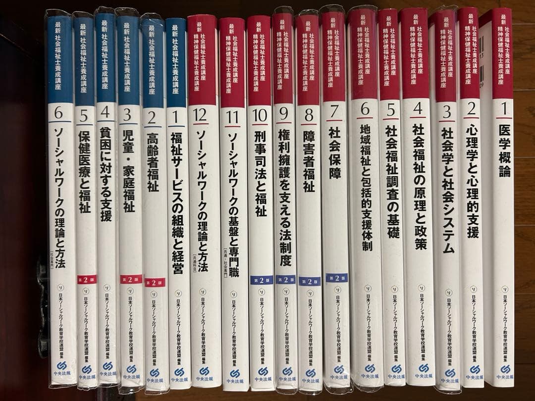 【美品】実習以外全18冊 2025年版　中央法規『最新　社会福祉士養成講座』