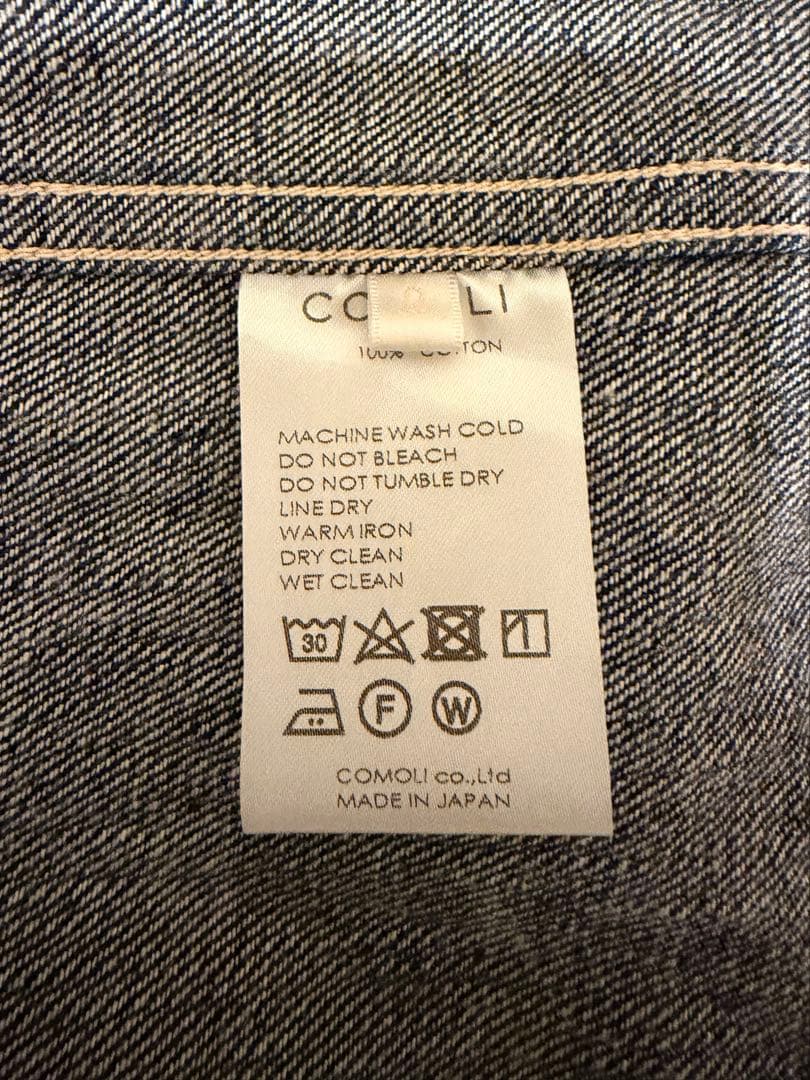 ほぼ新品 comoli デニムワークジャケット インディゴ 2