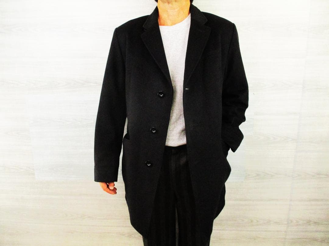 高級 HUGO BOSS ヒューゴボス＜カシミヤ混チェスターコート＞M0409m