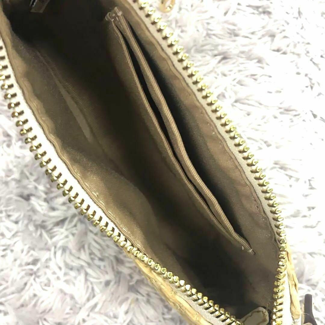 yuri様⭐直輸入⭐COACH⭐クラッチハンドバッグ ストロー ベージュ スマホ