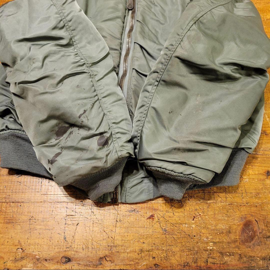 希少 60's USA製 vintage ALPHA MA-1 短丈 グリーン