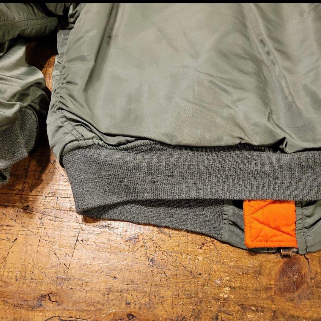 希少 60's USA製 vintage ALPHA MA-1 短丈 グリーン