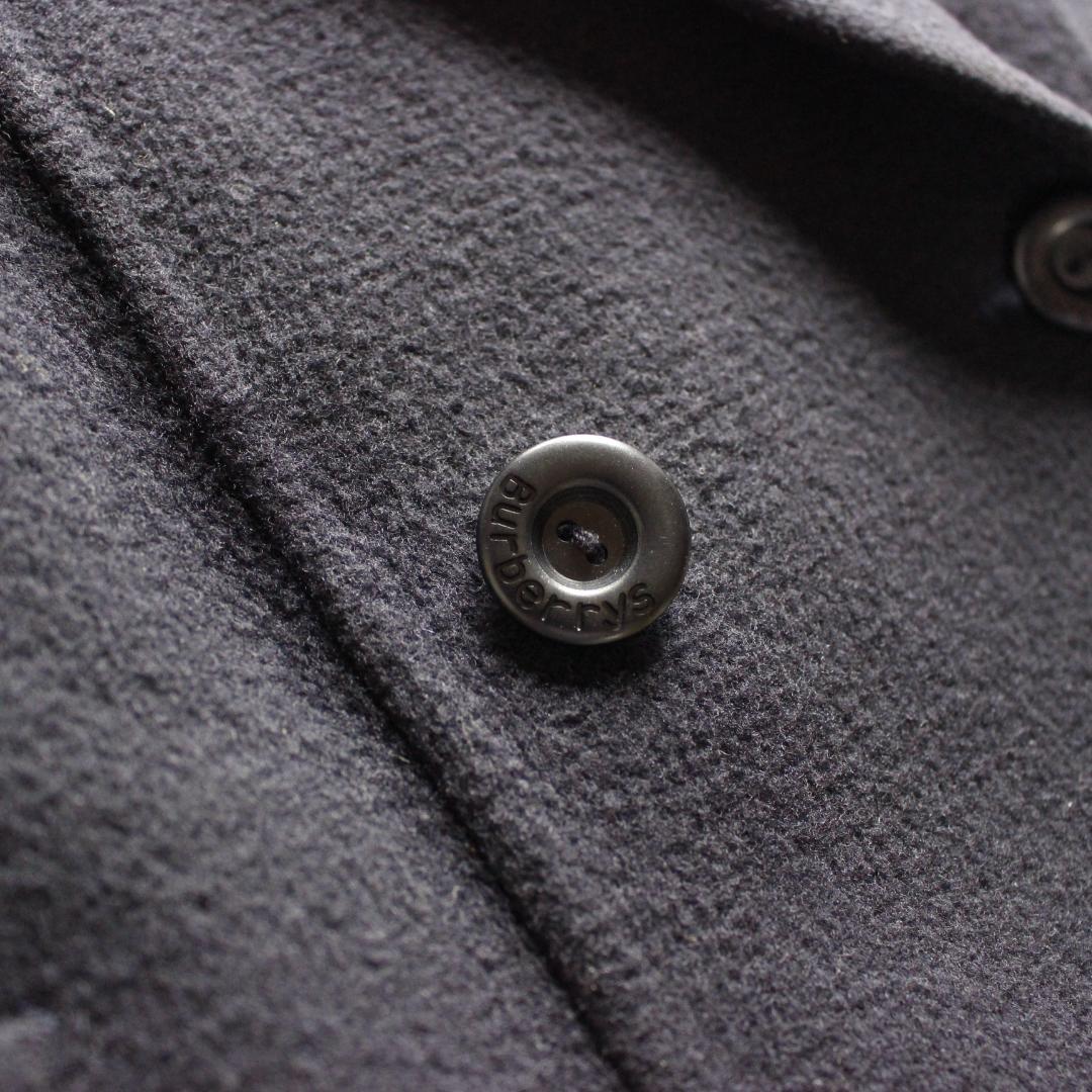 バーバリー ダブルフェイスコート Mサイズ ノバチェック ネイビー ウール