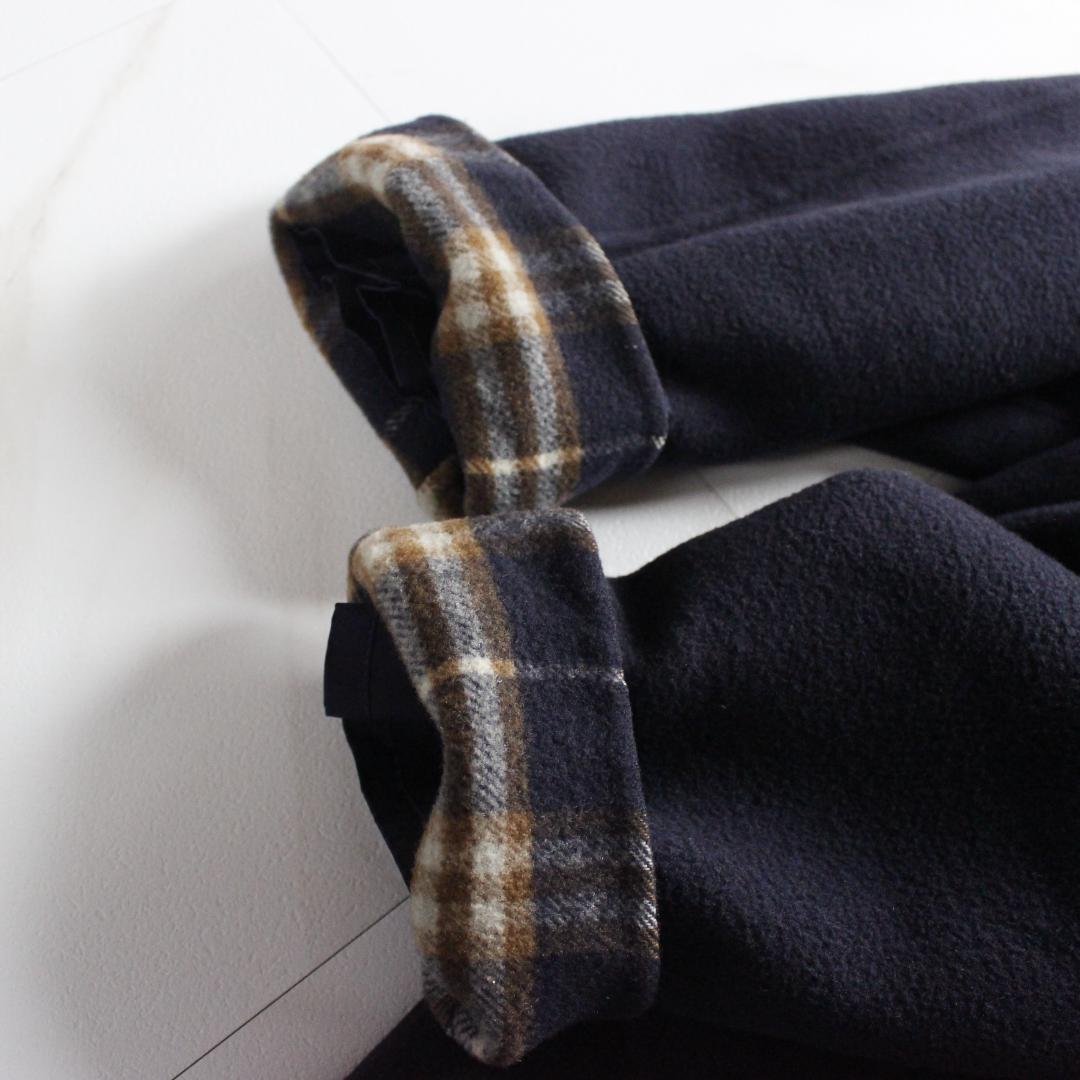 バーバリー ダブルフェイスコート Mサイズ ノバチェック ネイビー ウール