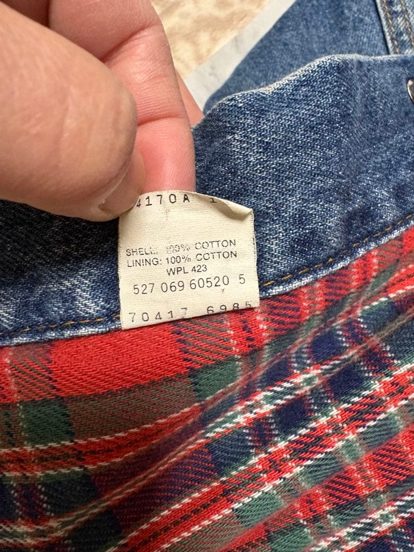 Levi's デニムジャケット L usa製 80s 70417 ネルライナー