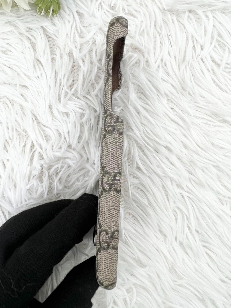 【美品】GUCCI グッチ GGスプリーム iPhoneX/XS スマホケース