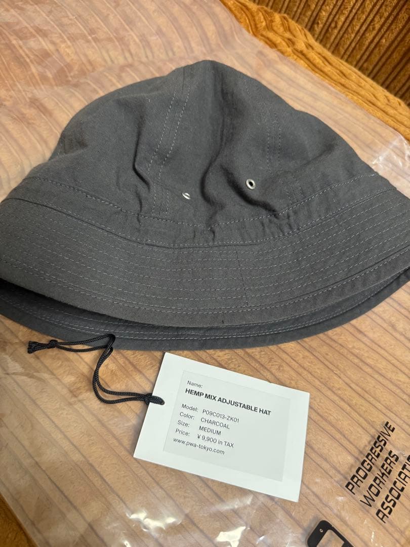 PWA HEMP MIX ADJUSTABLE HAT Mサイズ　チャコール
