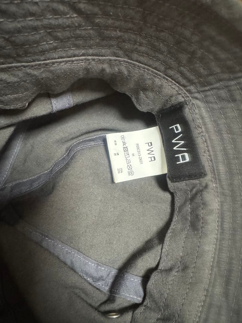 PWA HEMP MIX ADJUSTABLE HAT Mサイズ　チャコール