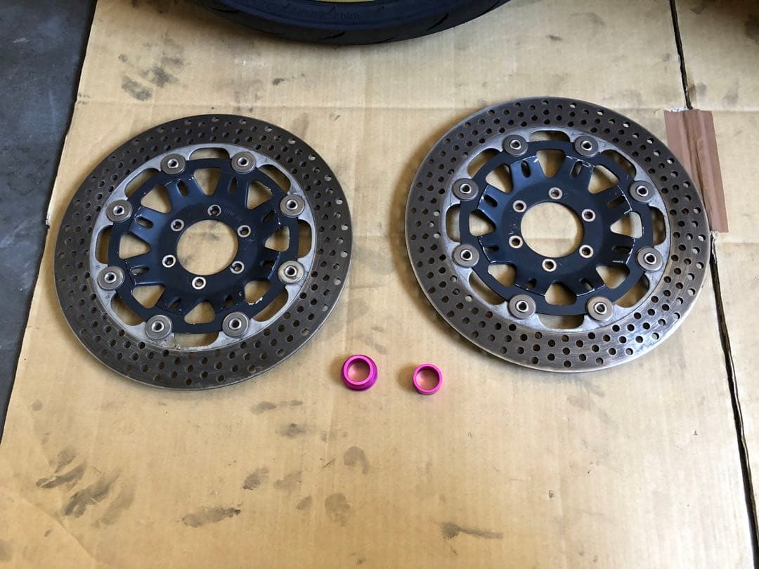 引き取り限定 NSR250R MAGTEKホイール前後セット、ダンロップQ5A