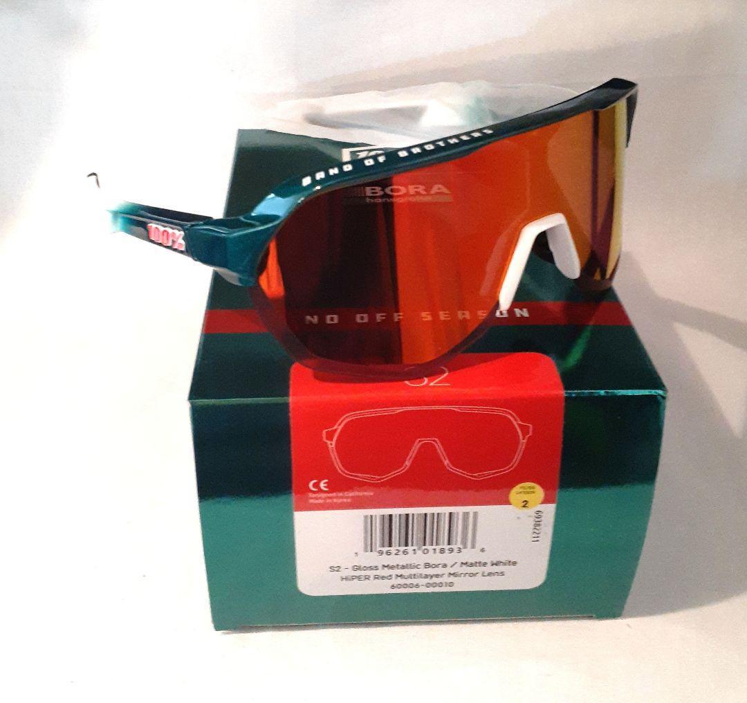 100% S2 BORA グリーンラメ ワンハンドレッド サングラス