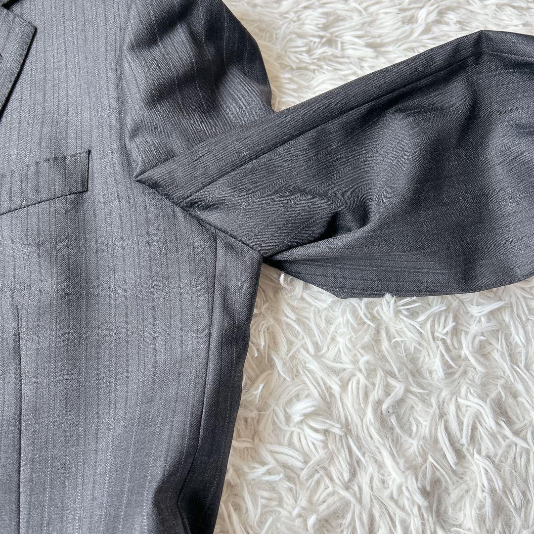 美品 ポールスミス ロロピアーナ スーツ セットアップ ストライプ 光沢 高級