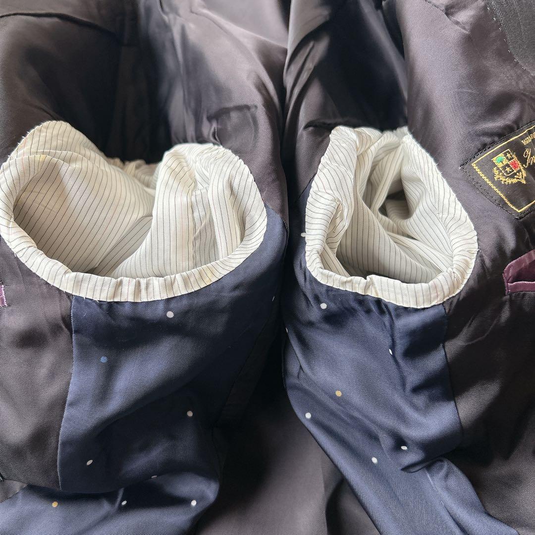 美品 ポールスミス ロロピアーナ スーツ セットアップ ストライプ 光沢 高級