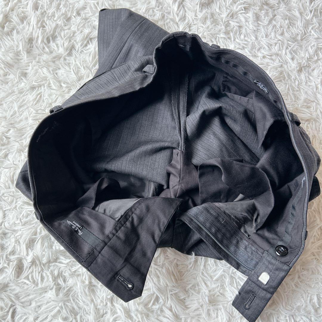 美品 ポールスミス ロロピアーナ スーツ セットアップ ストライプ 光沢 高級