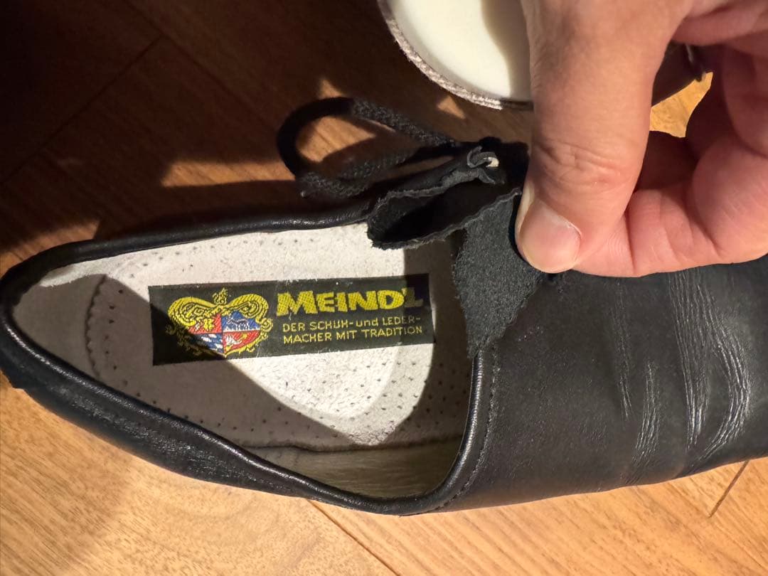 A*l様 チロリアンシューズ ハファールシューズ 黒27前後　古着 レザーシュー