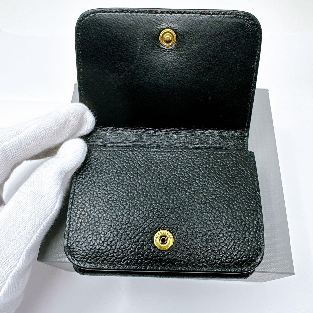 美品 BALENCIAGA バレンシアガ 財布 ミニウォレット 三つ折り財布