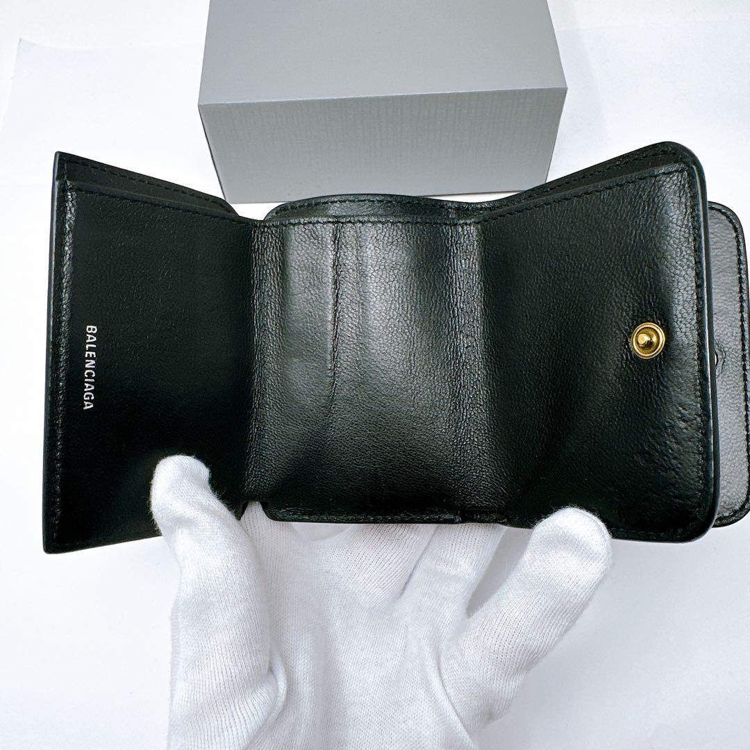 美品 BALENCIAGA バレンシアガ 財布 ミニウォレット 三つ折り財布