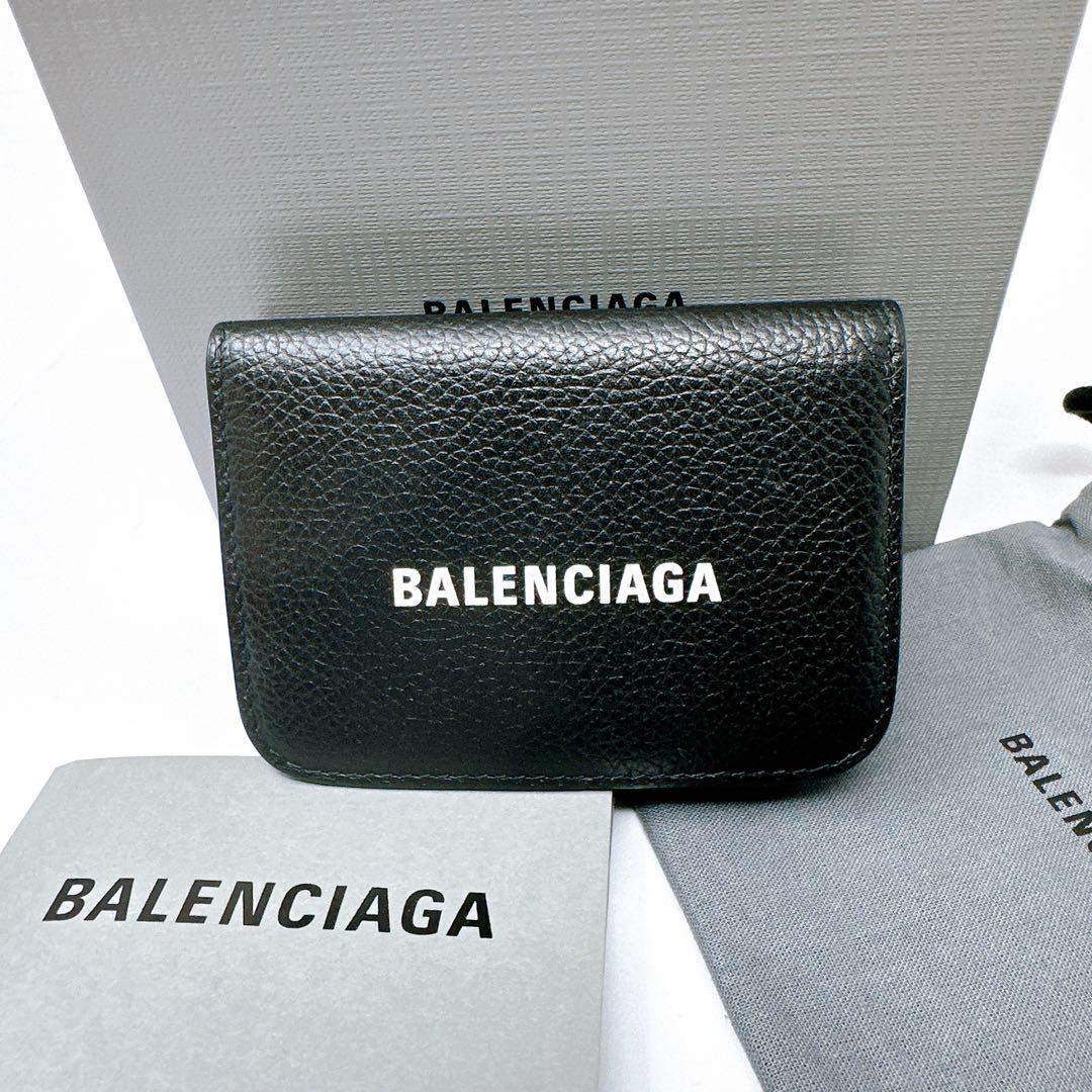 美品 BALENCIAGA バレンシアガ 財布 ミニウォレット 三つ折り財布