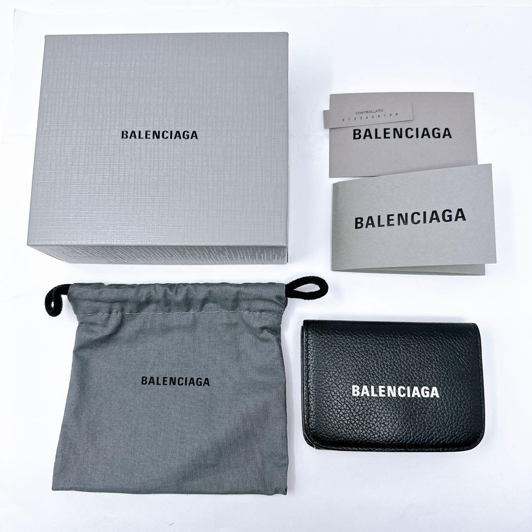 美品 BALENCIAGA バレンシアガ 財布 ミニウォレット 三つ折り財布