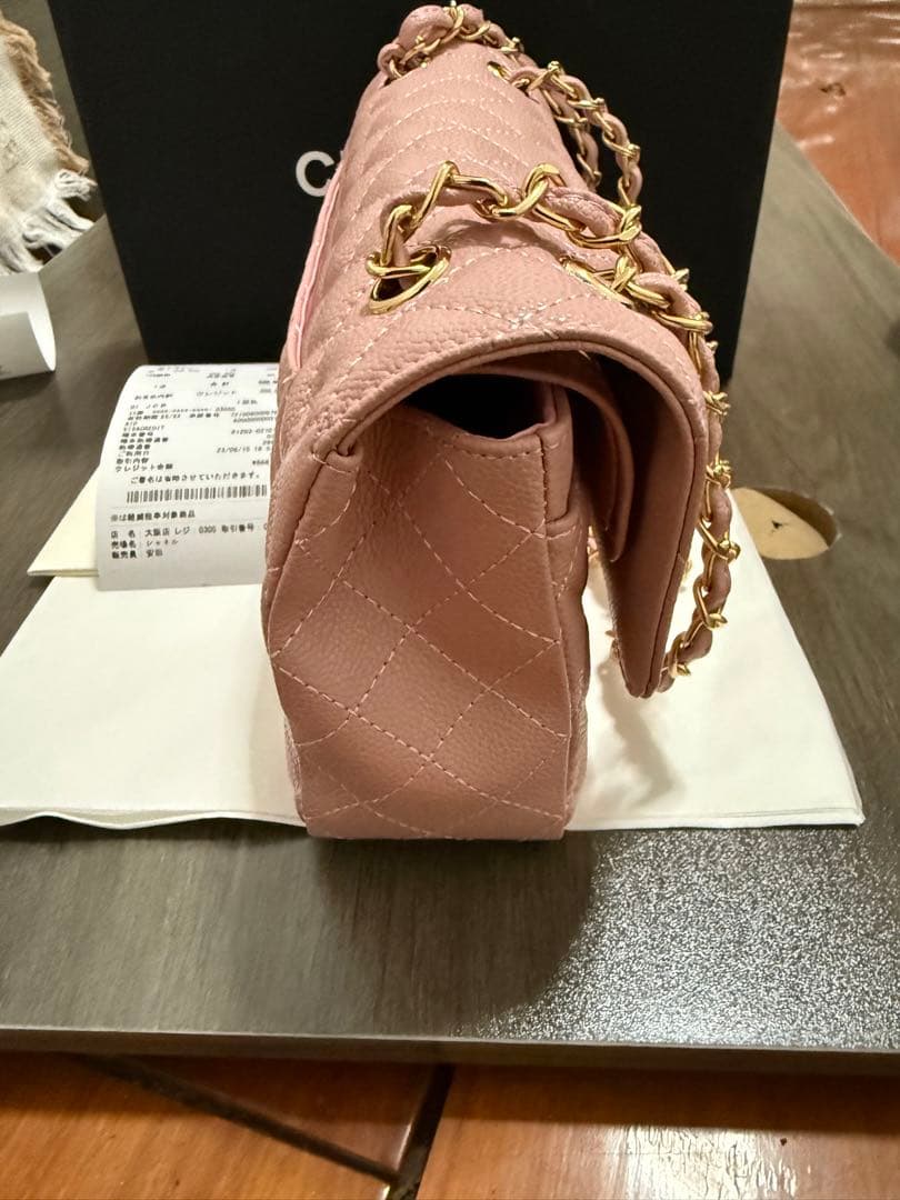 ピンク レザー ショルダーバッグ