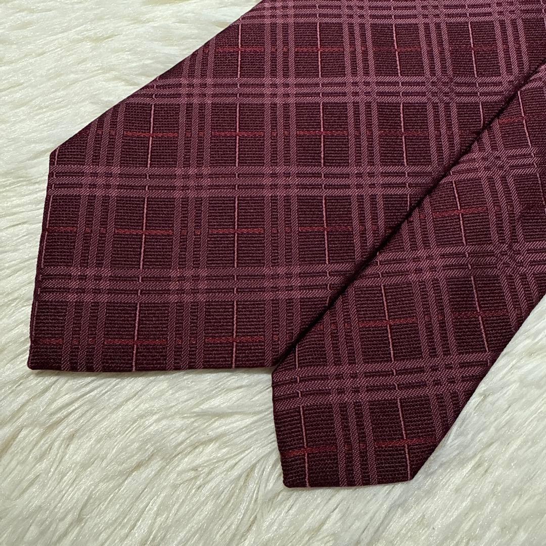 【未使用級】Burberry バーバリー　ネクタイ　高級シルク　ノバチェック