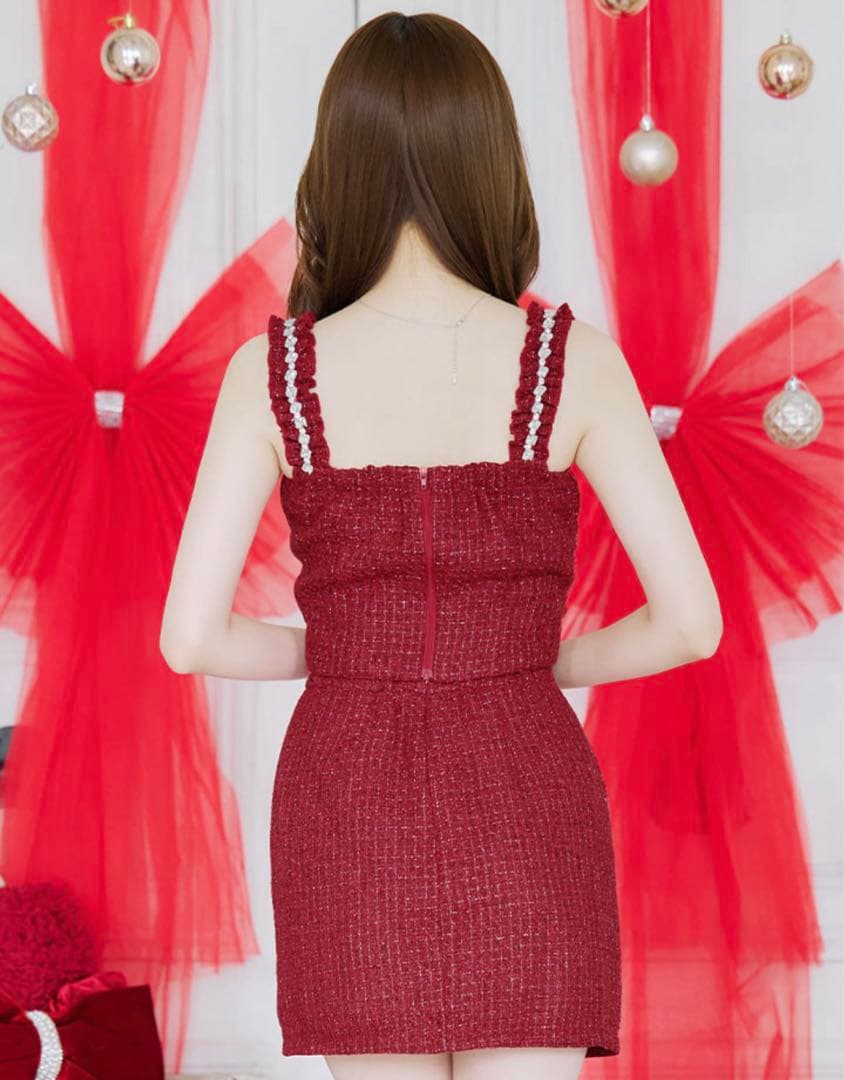 Jewels ビジューツイードセットアップドレス