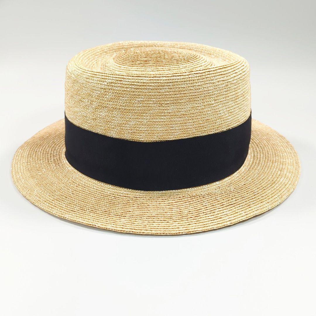 Nine Tailor グログランリボン ストローハット “Lanta Hat\"