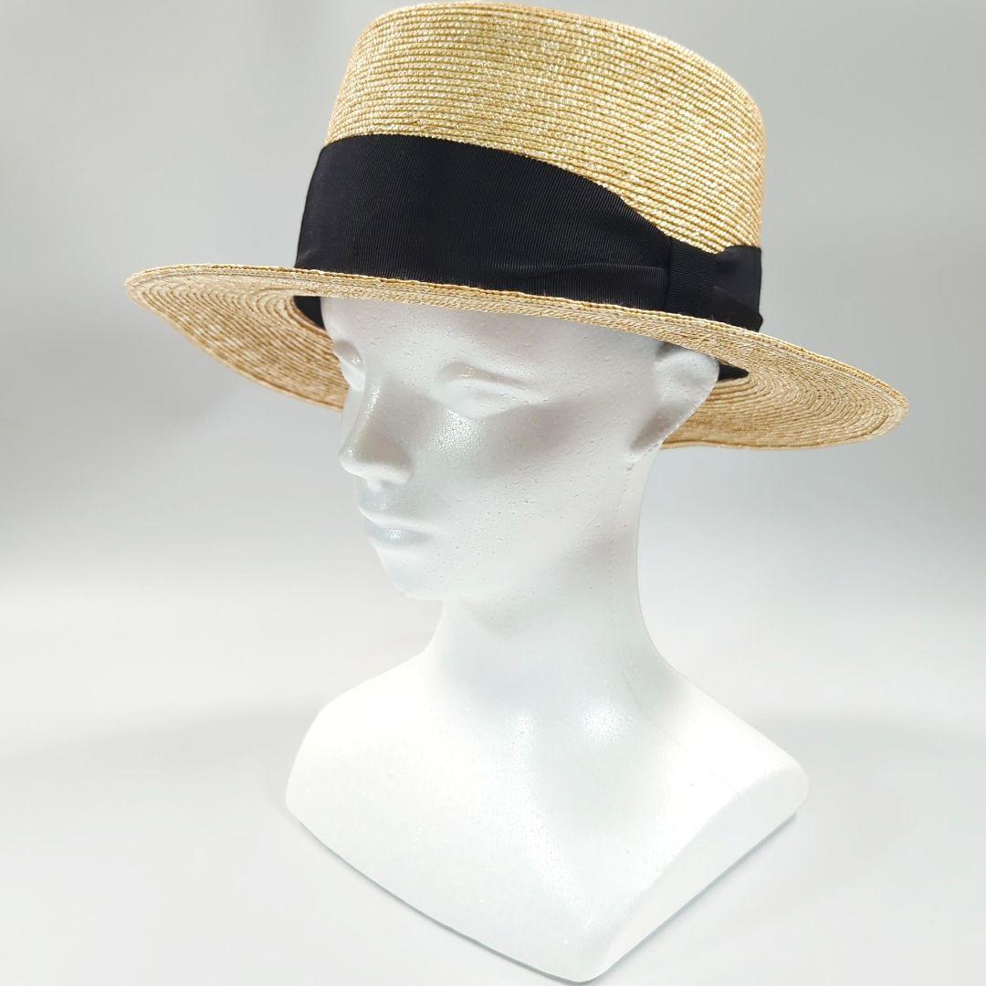 Nine Tailor グログランリボン ストローハット “Lanta Hat\"